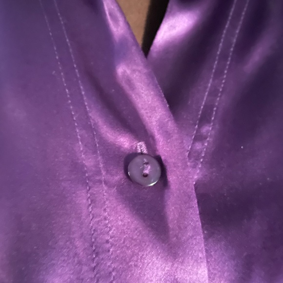 KATE HILL DARK PURPLE BLOUSE .ELEGANT AND SOPHISTICATED!! - Picture 3 of 6